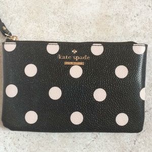 Kate Spade polka dot wristlet